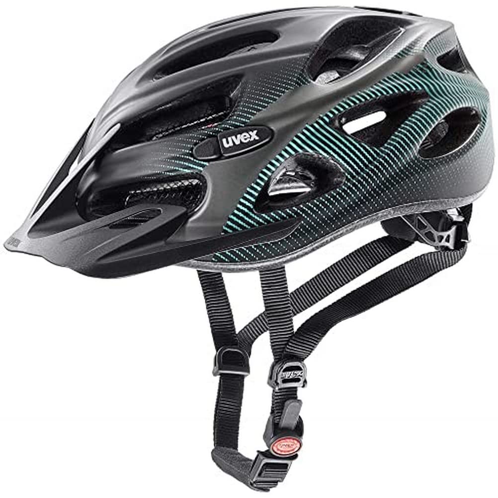 uvex Onyx cc - Lightweight All-Round Bike Helmet for Men & Women - Individual Fit - Optimized Ventilation - Black Teal Matt - 52-57 cm