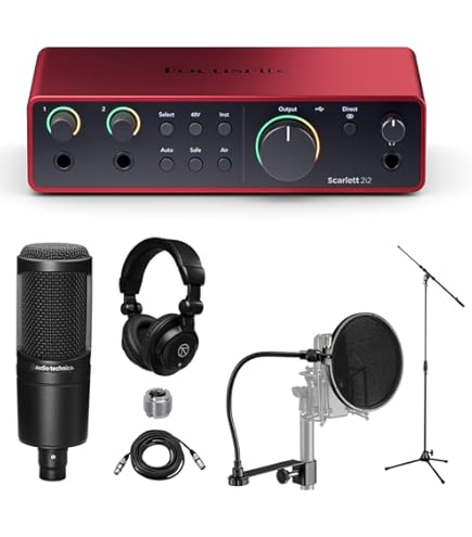 Amazon.com: Focusrite Scarlett 2i2 4th Gen 2x2 USB Audio