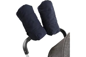 Zsedrut Stroller Gloves Universal Winter Anti-Freeze Stroller Mittens Water Repellent Hand Warmer Muff Fleece Lined,Winter Stroller Accessories (Navy)