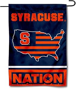 College Flags & Banners Co. Syracuse Orange Garden Flag with USA Stars and Stripes Nation