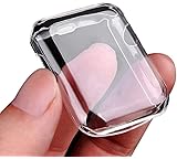 Apple watch 3 case, Julk iwatch screen protector tpu all-around protective case 0.3mm hd clear ultra-thin cover for 2017 new apple watch series 3 (42mm)