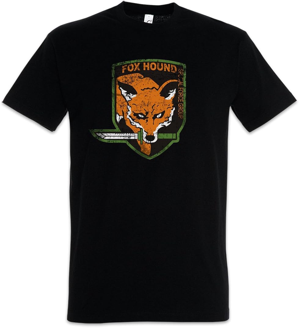 Amazon Foxhoundロゴtシャツ シンボルinsignia Big Boss Pcゲームメタルギアソリッドfox Hound Snake Us サイズ 5l カラー ブラック Tシャツ カットソー 通販