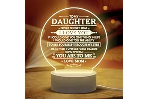 DOPTIKA Mothers Day Gifts for Women, Birthday Gifts for Daughter from Mom, Mother Daughter Gifts, Daughter in Law Gifts, Women Gifts for Adult Daughter, Birthday Decorations for Women, Acrylic Led Night Light