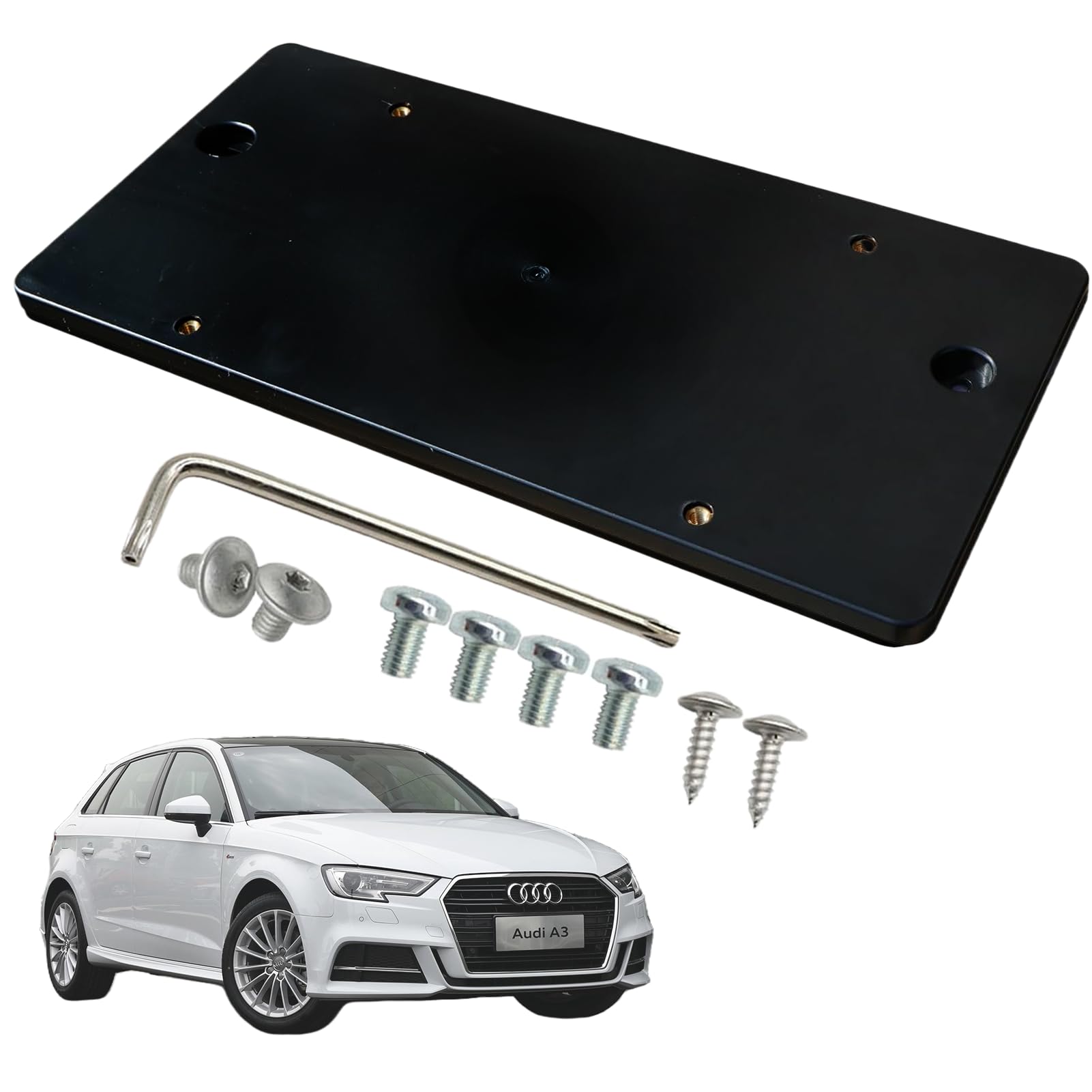Photo 1 of License Plate Rear Mount Tag Bracket for Audi Q5 A3 S3 A4 S4 A5 S5 RS5 A6 S6 SQ5 Q7 2002-2022, OE 8T0827113A01C, 8V5827113B9B9
