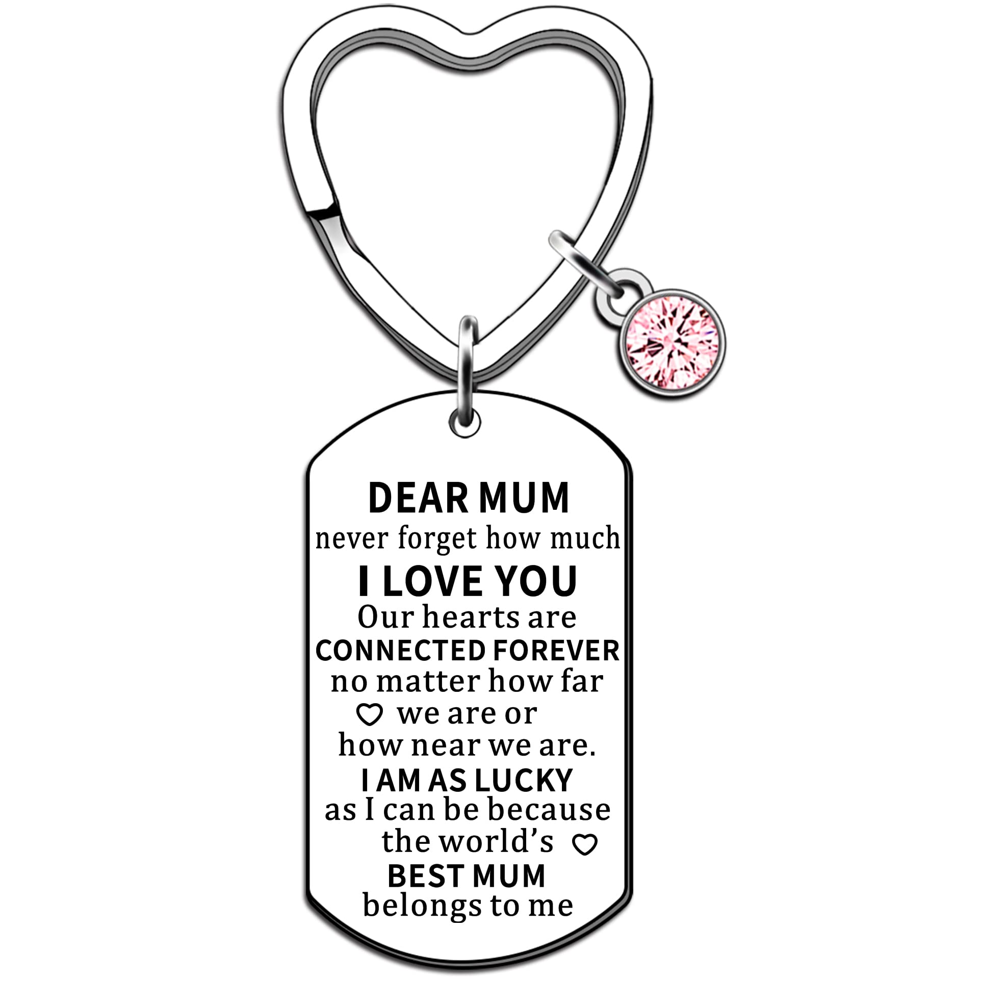 JMIMO Mum Gifts from Son Daughter Mothers Day Gifts for Mum Mummy Christmas Birthday Gifts Never Forget How Much I Love You