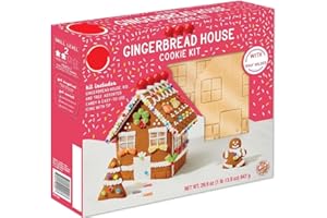 DIY Easy Build Gingerbread House Kit – 29.9 oz Christmas Cookie Decorating Kit with Candy & Icing