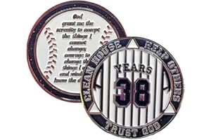 MYRECOVERYSTORE 38 Year AA Medallion Pinstripe Yearly Alcoholics Anonymous chip w/Coin Holder