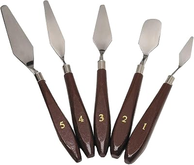 GOFRIEND 5-Piece Painting Knife Set Stainless Steel Palette Knife Aluminum