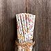 Rose Floral Paper Straws - Valentine Wedding Birthday Shower Supply - Pink Yellow Blue White - 7.75 Inches - 100 Pack - Outside the Box Papers Brand