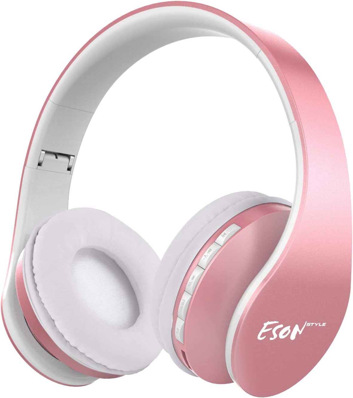 Bluetooth Headphones Over Ear, Esonstyle Hi-Fi Stereo Wireless Foldable Headset w/ Built-in Mic and Wired Mode for iphone 8 iphone X and others