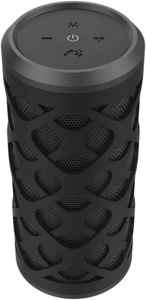PISEN Bluetooth Speakers Waterproof, Wireless Portable Outdoor Speaker with 12-Hour Playtime, Bluetooth 4.0 and IPX 6 Waterproof Loud Speaker for Beach Boat Golf Shower Camping