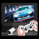 TechBrix X10 Plus Retro Game Console Projector 4K HDMI WiFi 2 Controllers view 2
