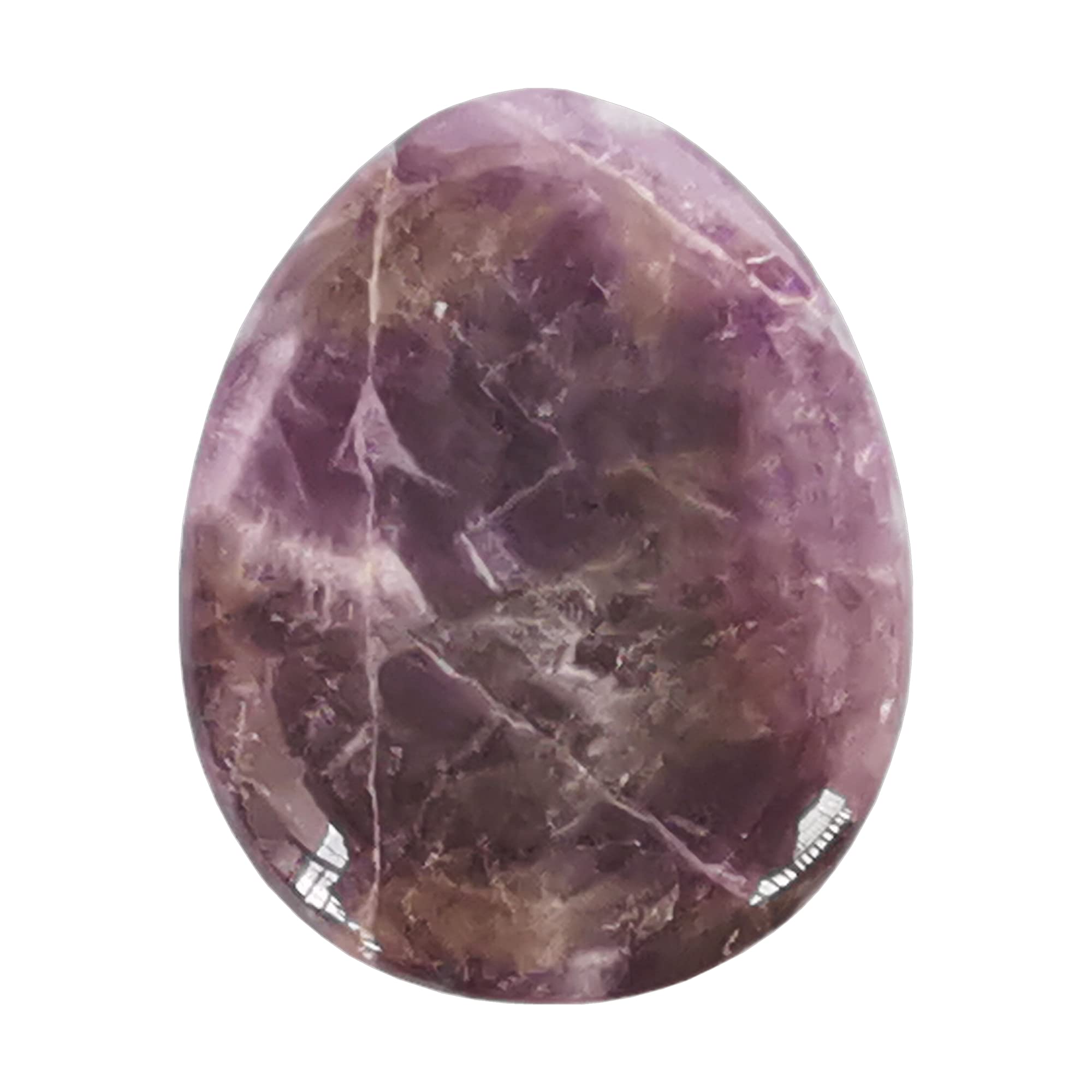 Manekieko Natural Amethyst Water Drop Chakra Thumb Worry Stone,Stress Relax Healing Reiki Crystal Pocket Palm Stones
