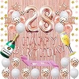 Fancypartyshop 28th Birthday Decorations - Rose