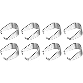 uxcell 200Pcs Pinch Clip Clasp, 5 x 10mm Pinch Clip Pendant Bail Connector Stainless Steel Pinch Bail for Pendants Jewelry Making DIY Craft, Steel Color