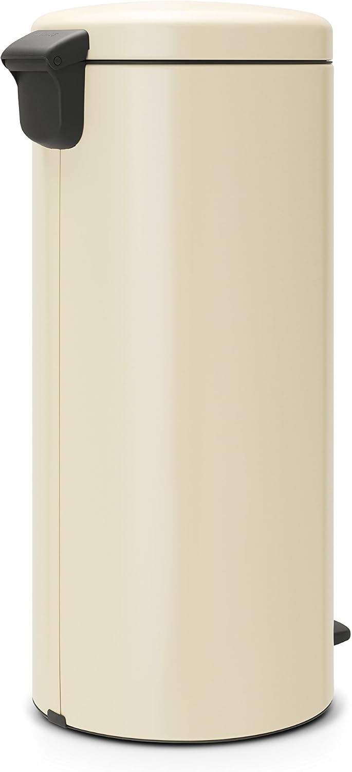 Brabantia NewIcon Pedal Bin 30 L (Almond) Soft-Closure Kitchen Rubbish Bin with Removable Inner Bucket + Free Bin Bags - Image 3