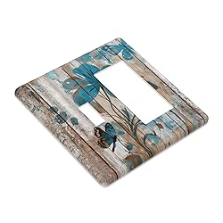 Thsanju Vintage Rustic Farmhouse Wood Plank Teal