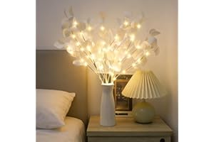 2PCS Apple Leaf Branch Lights, 20 LED Artificial Tree String Lights, Suitable for Home and Office Decoration for Bedroom Head