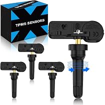 TPAIERR 4PCS TPMS Sensor 433Mhz - Pre-Programmed For Jeep, Dodge, Ram, Chrysler (OE 56029398AB)