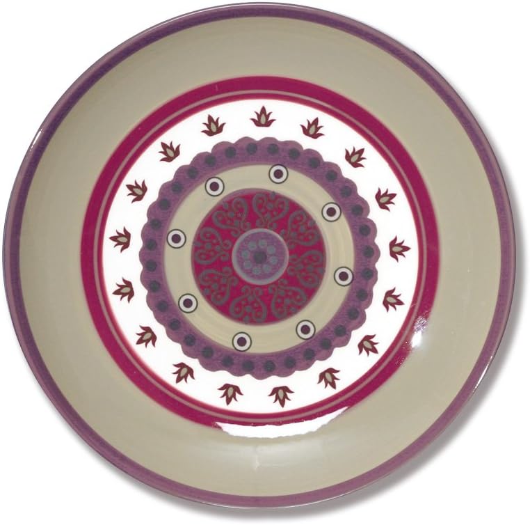 Decor Rosette Ceramic Dessert Plate 23 cm – Pack of 6 – Lelia – Bruno Evrard