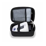 Ginsco Compact Hard Shell Case for Blood Pressure Monitor, Compatible with Omron Bronze/iHealth/Oklar, Portable Carrying Travel Case with Handle, Mesh Pocket for Cuff/Batteries/Charger (Black, M)