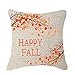 FELENIW Happy Autumn Fall Big Tree Maple Leaf Throw Pillow Cover Cushion Case Cotton Linen Material Decorative 18