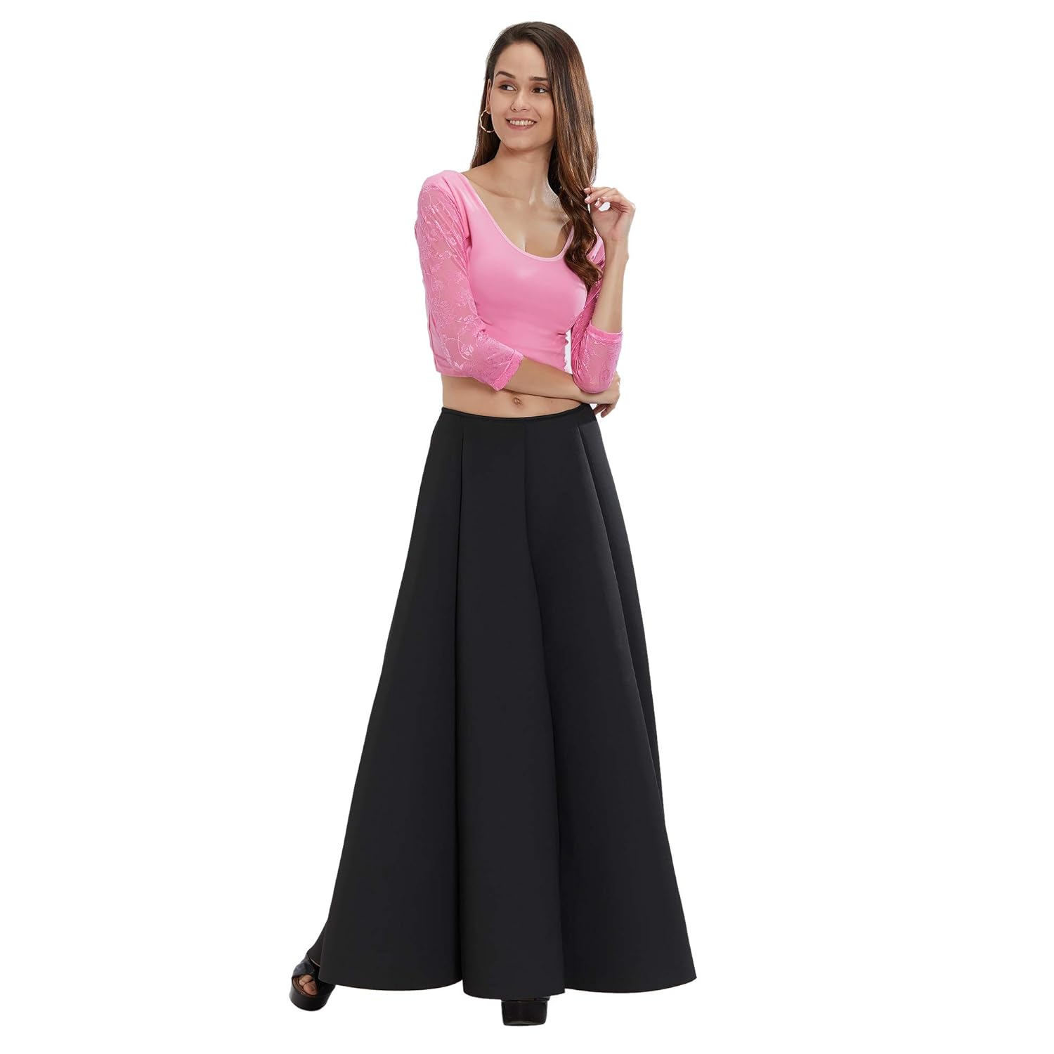 fressia fabrics women's stretchable readymade saree blouse crop top choli ||readymade||stretchable||festive collection