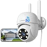 WiFi Security Camera Outdoor Wired, Camera for Home Security | 2.4/5GHz WiFi, Auto Tracking, Color Night Vision, Motion Detection, 2-Way Audio, 24/7 Recording