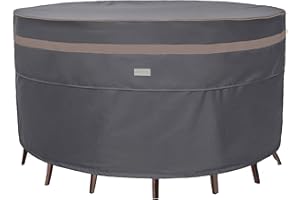 Garden Balsam Heavy Duty Waterproof Patio Furniture Covers,Fade Resistant Round Outdoor Table Chair Covers Small Round 48" Diax28 H Dark Grey