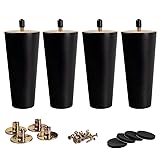 La Vane 4 inch / 10cm Wooden Furniture Legs, Set of