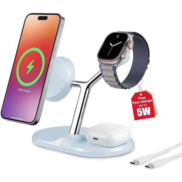 3-IN-1 WIRELESS CHARGING STATION FOR APPLE DEVICES –...