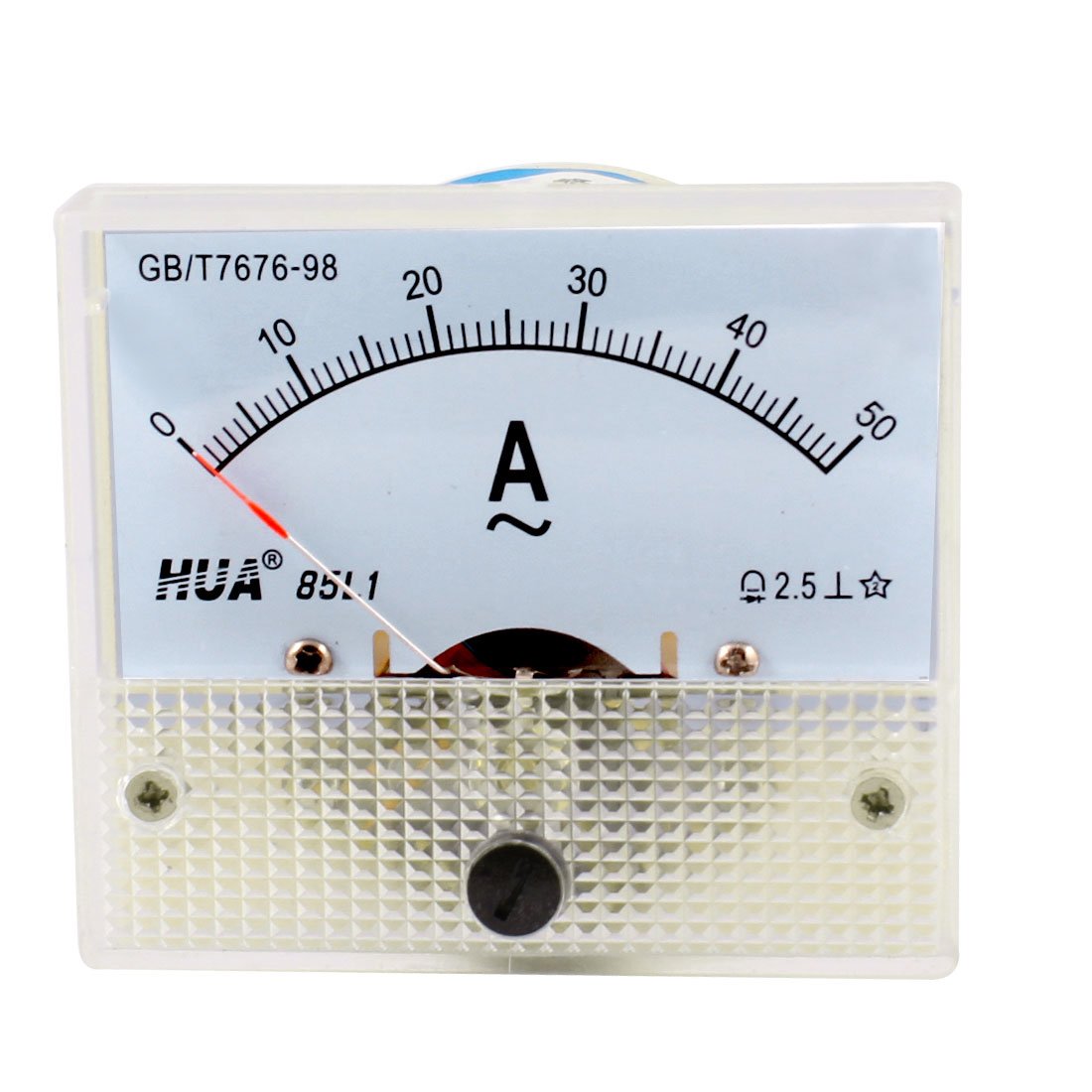 sourcingmap Class 2.5 Accuracy AC 0-50A 85L1 Rectangle Analog Panel Meter Ammeter