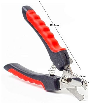 MUNCHOS Stainless Steel Dog/Cat Toe Nail Clipper Scissor Trimmer & Cutter Grooming Tool - Multicolor