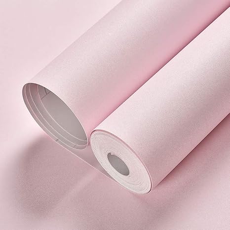 Amazon 寝室 暖かい 防水 壁紙 寮大学生 10代の心ピンクホームルーム 改装された Ins壁紙 マットピュアピンク 壁紙