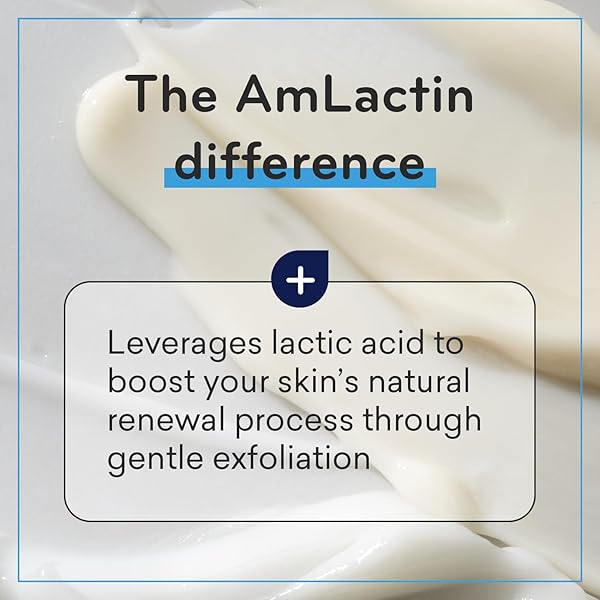 AMLACTIN INTENSIVE HEALING BODY LOTION FOR DRY SKIN, 7.9 OZ PUMP BOTTLE, 2-IN-1 EXFOLIATOR AND MOISTURIZER WITH CERAMIDES AND 15% LACTIC ACID FOR 24-HOUR RELIEF FROM DRY SKIN (PACKAGING MAY VARY)