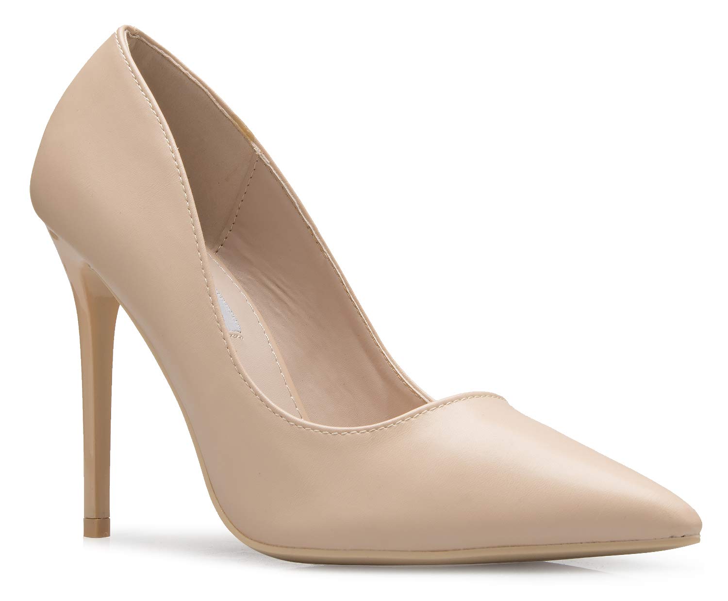 Olivia K Women's Classic D'Orsay Closed Toe High Heel Pump - Casual Comfortable