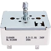 3148954 3148953 3148951 3149400 Control Switch Fits Whirlpool Range Burner | Infinite Range Burner Control Switch Replacement.WP3149400 WP3148954 WP3148953 WP3148951 311858 311859 PS336886 AP3029710