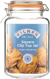 Kilner 2L Square Clip Top Jar Airtight Glass Storage view 7