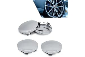 Ferianl 4 PCS Car Wheel Center Caps, 60MM/2.36In OD 56MM/2.2In ID, ABS Snap-in Vehicle Rim Hub Caps, Anti-Falling Rust-Proof Wheel Hub Decoration, Universal for SUV, Sedan, Truck(Silver)