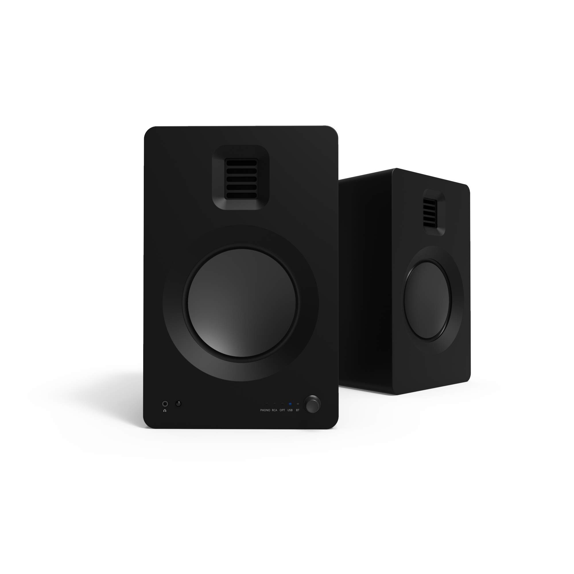 Kanto TUK Powered Bookshelf Speakers with Bluetooth® 4.2 with Qualcomm® aptX™, Phono Pre-Amp (Matte Black)