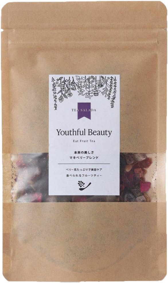 Amazon Tea Salada 食べれるフルーツティー 50g エイジングプラス 本来の美しさ 美容 ポリフェノール マキベリー リラックス ハーブティー 無農薬 Tea Salada ティーサラダ 食品 飲料 お酒 通販