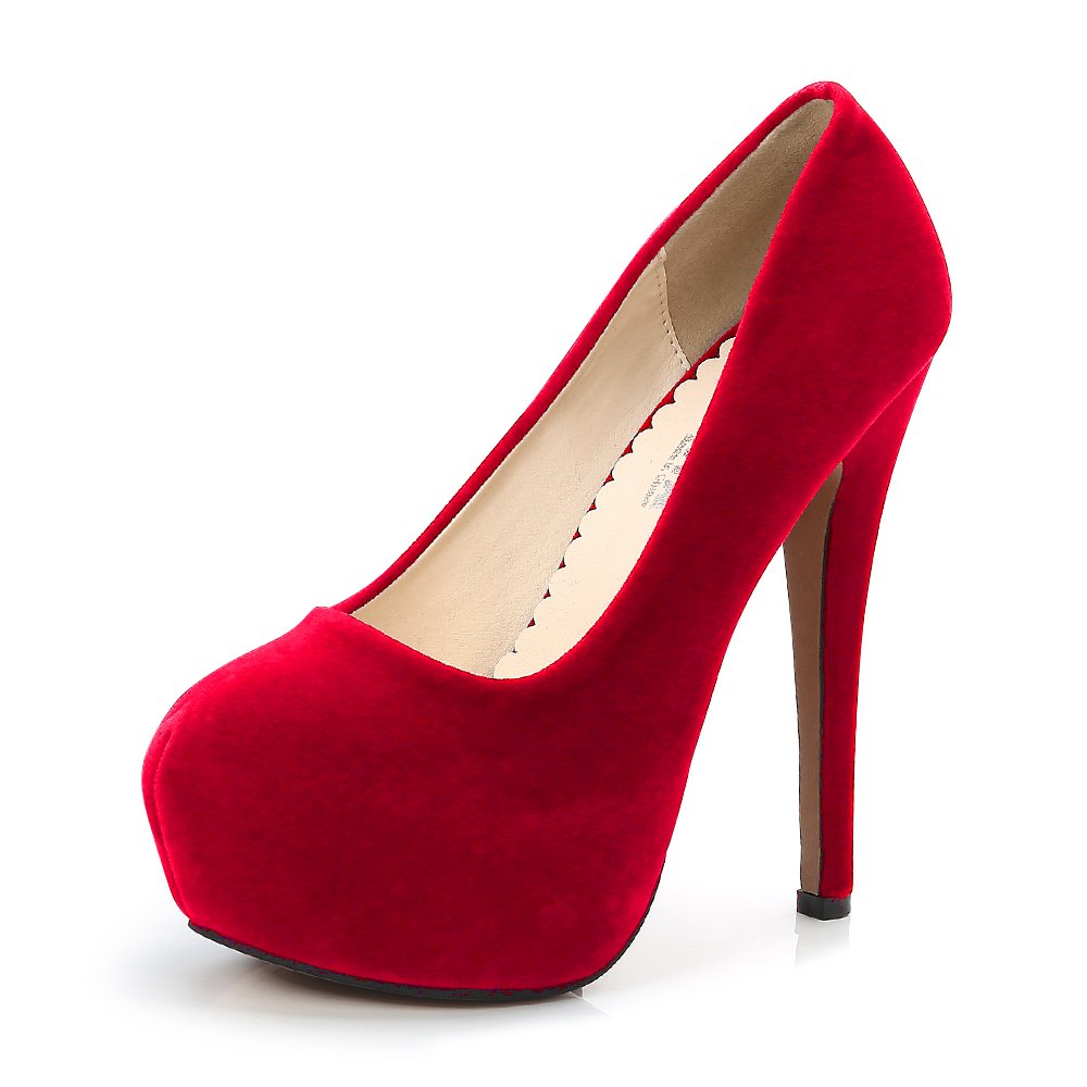 OCHENTA Women's Platform Slip On High Heels Dress Pumps
