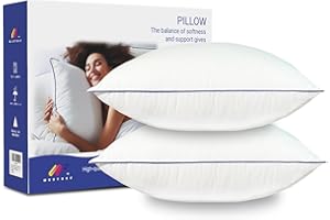 Wuuyuef 20x20 Pillow Inserts Set of 2, Hypoallergenic Machine Washable Fluffy Microfiber Cushions, Premium Soft Throw Pillow 