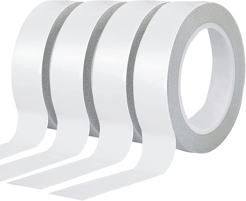YISUMEI Double Sided Tape 1 Inch 25 mm x 25 m 4 Rolls Craft Adhesive