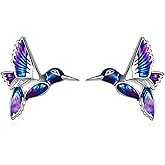 YFN Hummingbird Bird Stud Earrings Sterling Silver Hummingbird Jewelry Gift for Women