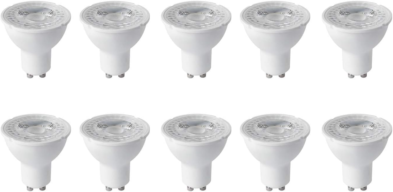 Pack of 10 x Megaman 141912 LED GU10 PAR16 Light Bulbs 4 Watt 35 Degree 4000K Cool White