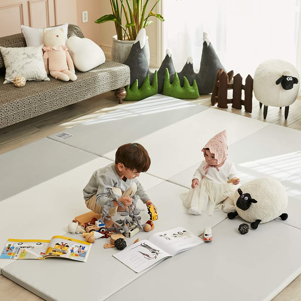 ALZIP MAT Eco Silion Urban, Folding Baby Play Mat Eco-Friendly Non-Toxic Non-Slip Reversible Waterpr