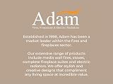 Adam White Electric Fireplace Suite Wood Heater Flame Effect Flat Wall Mount 2kW view 8