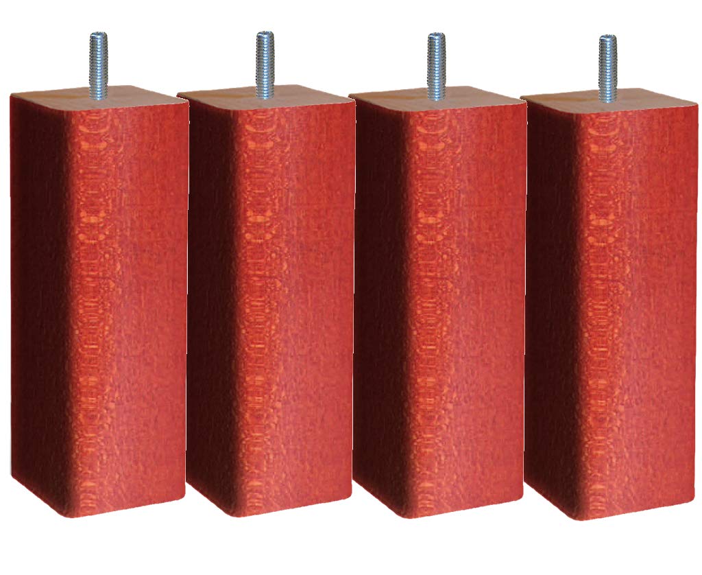 Margot – Douceur SCANDINAVE Square Wood Base 4 Feet 5 x 5 x 18 cm, Wood, Teinte merisier, 5 x 5 x 18 cm