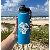 Discover the Unseen Personalized Stainless Steel Sports Hydro Water Bottle, Vacuum-insulated, 18 or 32 ounce Size, Keeps Liquids Pipping Hot or Icy Cold! (Straw or Mouthtop). Adventure Bottle.